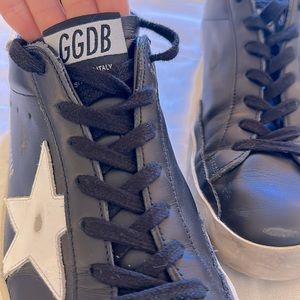 Black Genuine Leather Golden Goose Sneakers